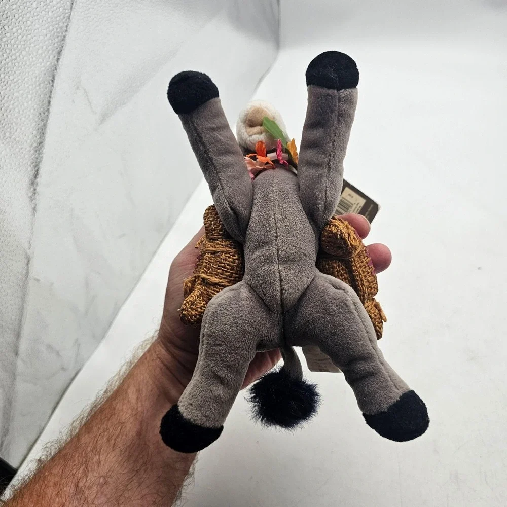 Vintage Hawaiian Collectibles Donkey Plush Stuffed Toy Small Gray Passport 1999